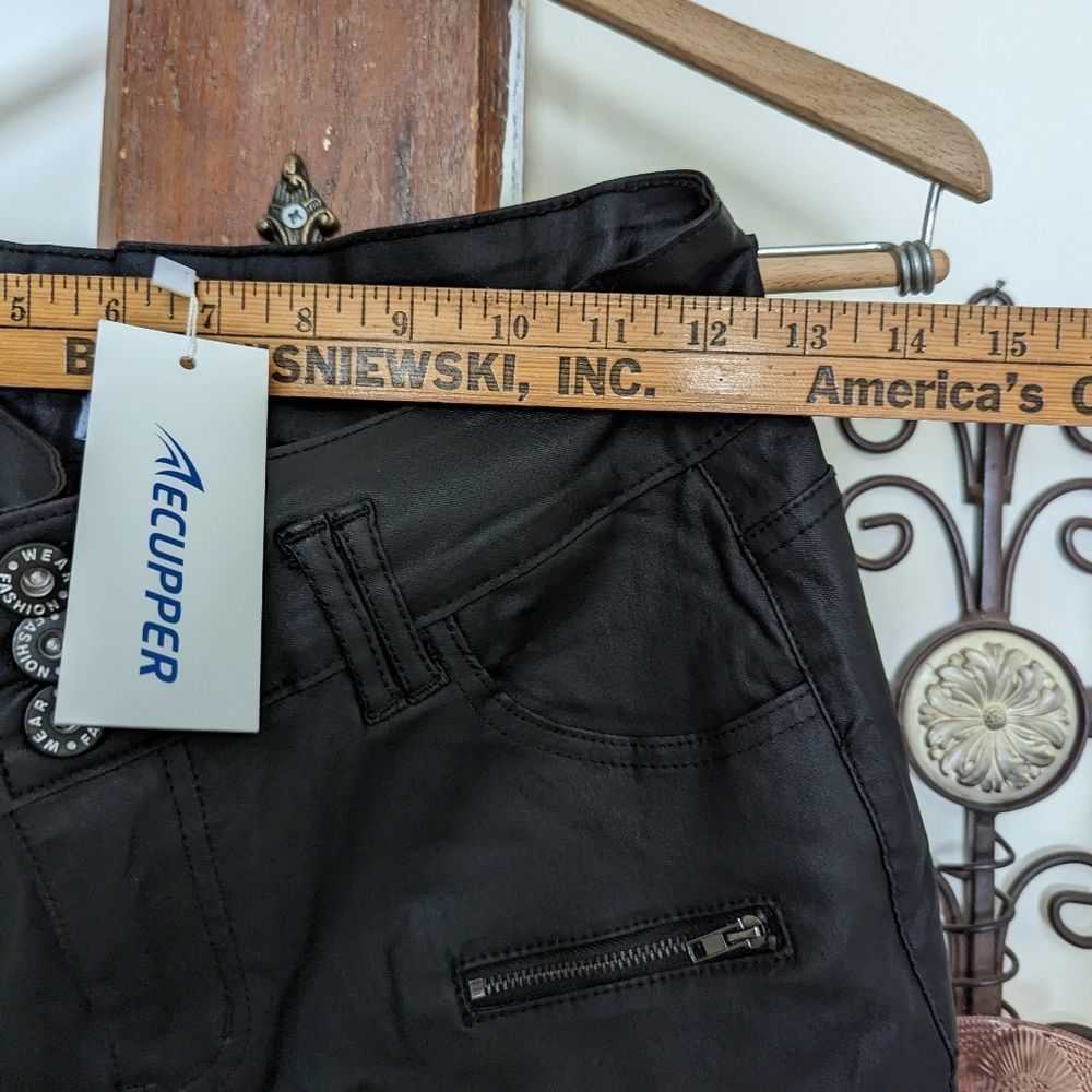 Aecupper faux leather jeans size 10 - Picture 8 of 8